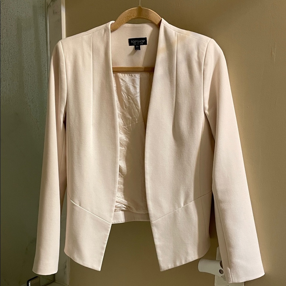 Topshop Off-White Women's Blazer